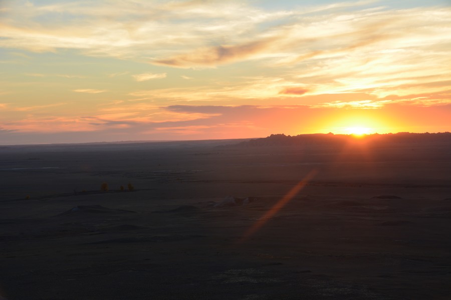 coucher de soleil unique à Baldlands National Park