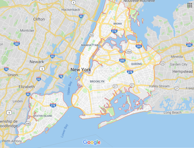 Carte quartier New York