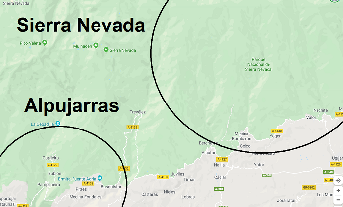Carte Sierra Nevada